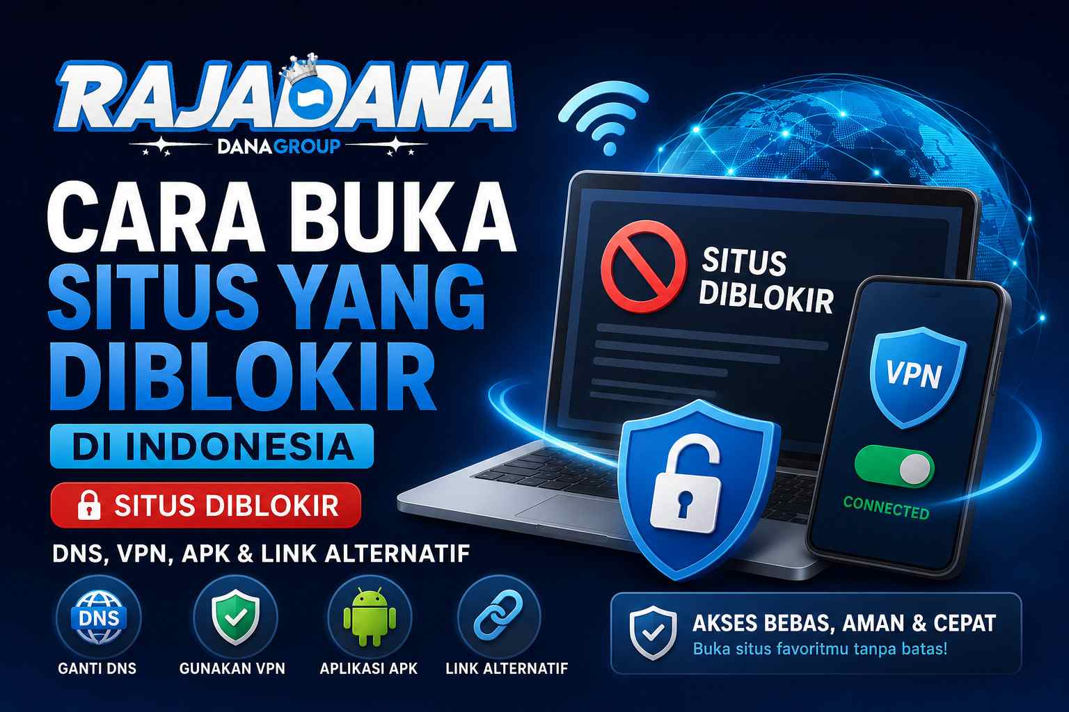 Cara buka situs yang diblokir nawala di Indonesia lewat DNS, VPN, APK, dan link alternatif